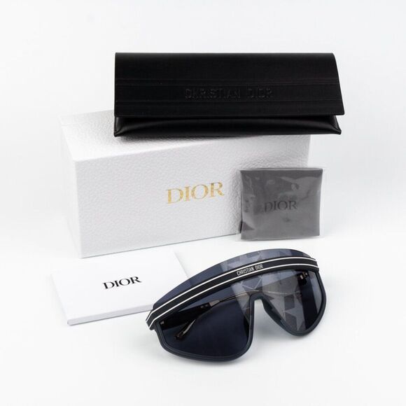 Dior Women Sunglasses Matte Blue Silver Mirrored DIORCLUB M2U 31B7 BRAND NEW